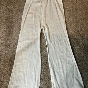 SHEIN Off-White Wide Leg Pants